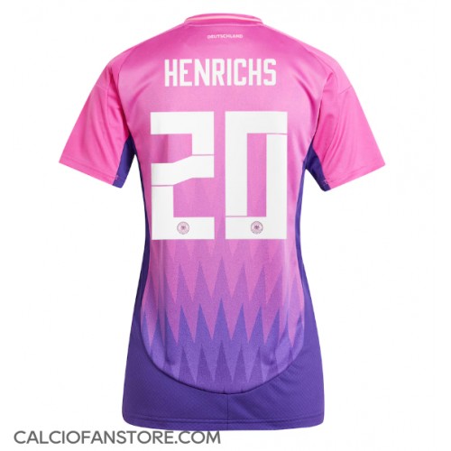 Maglia Calcio Germania Benjamin Henrichs #20 Seconda Divisa Donna Europei 2024 Manica Corta